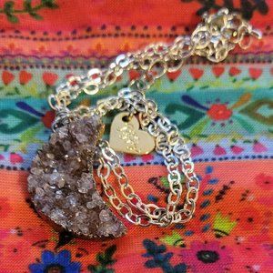 Druzy Moon Necklace
